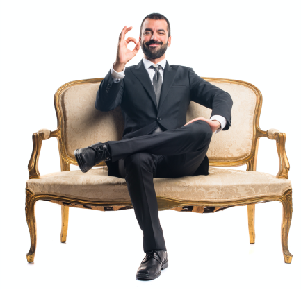 Homme d'affaire souriant